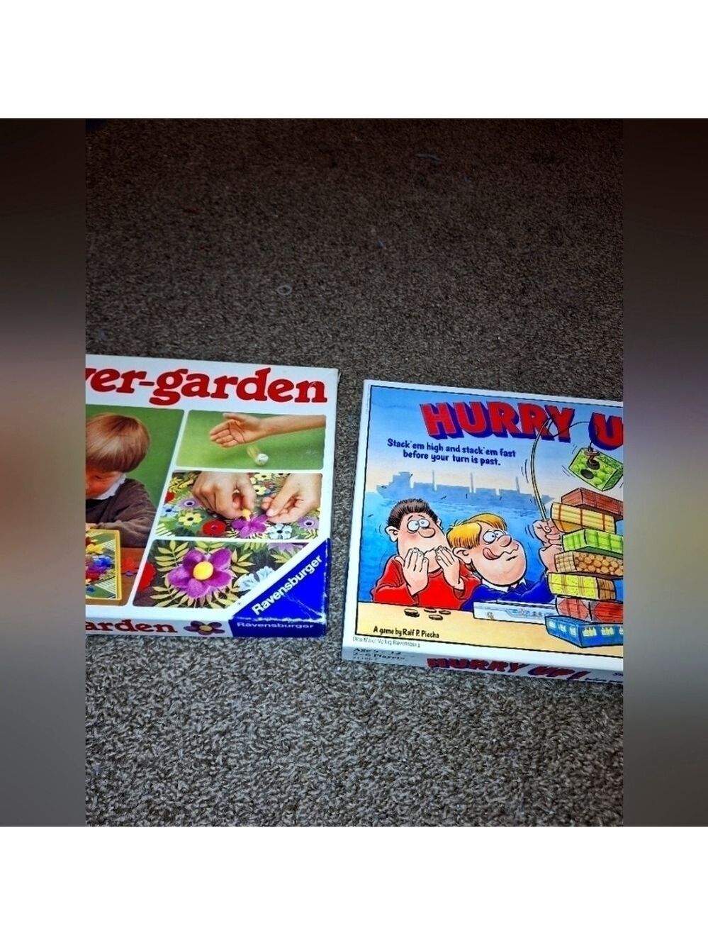Ravensburger Vintage Flower Garden and Hurry Up Board Games